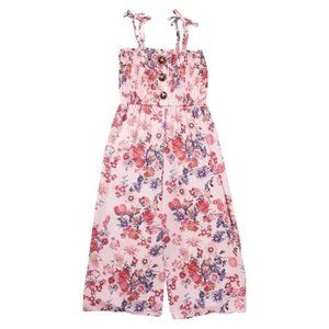 AVA AND YELLY Girls New Smocked Bodice Jumpsuit Size 12 and 14 Nordstrom